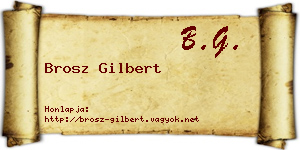 Brosz Gilbert névjegykártya